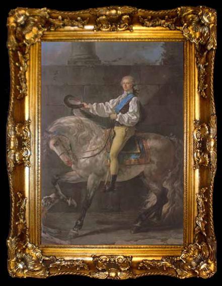 framed  Jacques-Louis David Count Potocki (mk02), ta009-2
